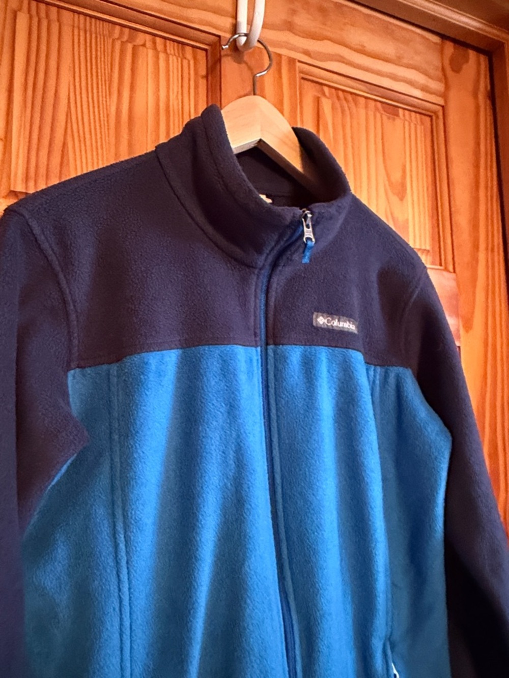 Columbia Navy and Bright Blue Full-Zip Fleece Jacket - Picture 3 of 7